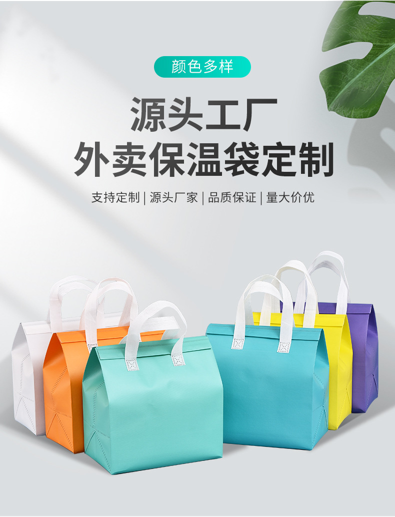 陇南市无纺布保温袋外卖袋